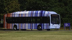climate stripes bus