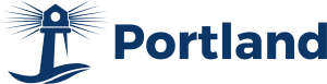 Portland Logo in navy blue